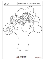 Brokoli boyama sayfaları 